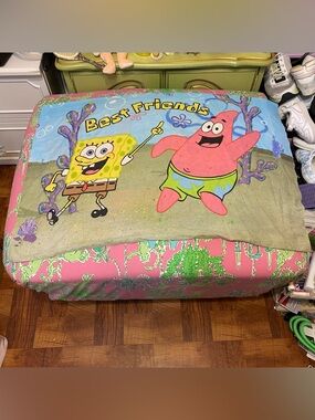 Spongebob Squarepants Patrick Best Friends Old Chum Pillowcase Vintage 2003